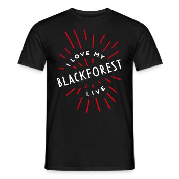 Schwarzwald Dorf Dorfleben Landei Bauern Land - Männer T-Shirt - Schwarz - Vorne - AI Model Male 178 light (178cm)