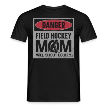 Field Hockey Mom Danger Field - Männer T-Shirt - Schwarz - Vorne - AI Model Male 178 light (178cm)