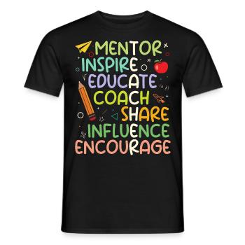 Teacher Funny Saying - Back To School For Teachers - Men's T-Shirt - black - Front - AI Model Male 178 light (178cm)