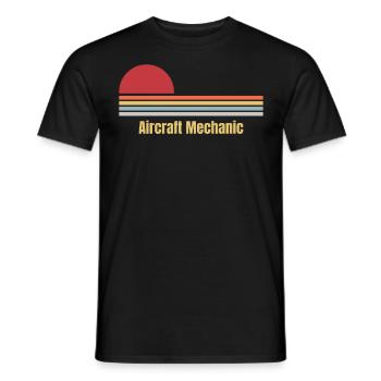 Aircraft Mechanic - Männer T-Shirt - Schwarz - Vorne - AI Model Male 178 light (178cm)