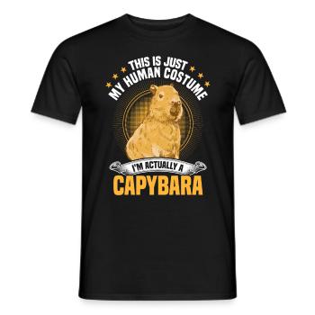 Déguisement Capybara Capybara Amérique du Sud - T-shirt homme - noir - Devant - AI Model Male 178 light (178cm)