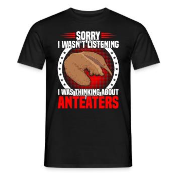 Thought of anteater Anteater - Men's T-Shirt - black - Front - AI Model Male 178 light (178cm)