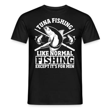 pêche au thon comme une pêche normale, à l’exception des - T-shirt homme - noir - Devant - AI Model Male 178 light (178cm)