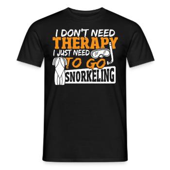 I Don't Need Therapy I Just Need Snorkeling Scuba - Men's T-Shirt - black - Front - AI Model Male 178 light (178cm)