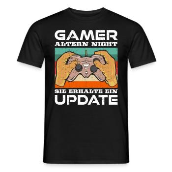 Gamer Altern nicht Sie erhalten ein Update B-Day - Männer T-Shirt - Schwarz - Vorne - AI Model Male 178 light (178cm)