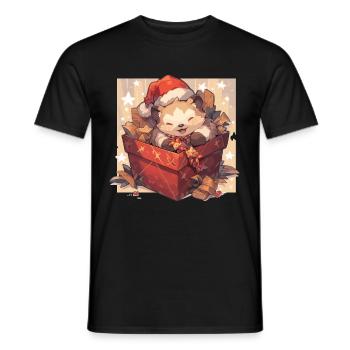 Dogs, Christmas, Dog Lover, Pet, Dog - Men's T-Shirt - black - Front - AI Model Male 178 light (178cm)