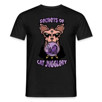Geheimnisse des Katzenjongleurs - Männer T-Shirt - Schwarz - Vorne - AI Model Male 178 light (178cm)