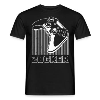 Gamer Gamer Video Games Controller Game Console - Men's T-Shirt - black - Front - AI Model Male 178 light (178cm)