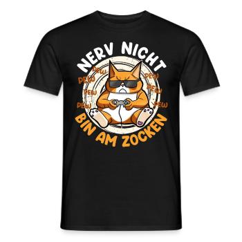 Video Spiele Konsole Nerv Nicht bin am Zocken - Männer T-Shirt - Schwarz - Vorne - AI Model Male 178 light (178cm)