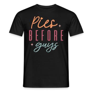 Retro Pies Before Guys - Turkey Retro Thanksgiving - Männer T-Shirt - Schwarz - Vorne - AI Model Male 178 light (178cm)