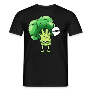 Brokkoli Veganer Gemüse Vegetarier Stur Nein - Männer T-Shirt - Schwarz - Vorne - AI Model Male 178 light (178cm)