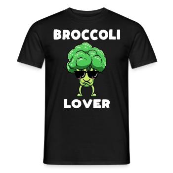 Amateurs de brocoli, végétaliens, légumes, végétariens - T-shirt homme - noir - Devant - AI Model Male 178 light (178cm)