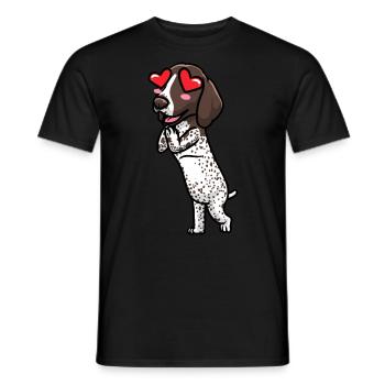 German Shorthaired Dog German Shorthaired German - Men's T-Shirt - black - Front - AI Model Male 178 light (178cm)