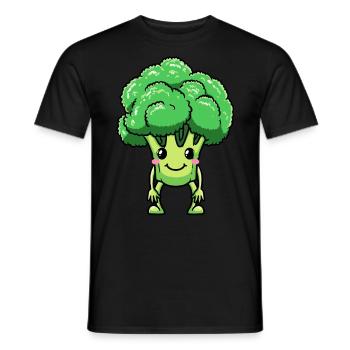 Brocoli Emoticon Végétalien Légume Végétarien - T-shirt homme - noir - Devant - AI Model Male 178 light (178cm)