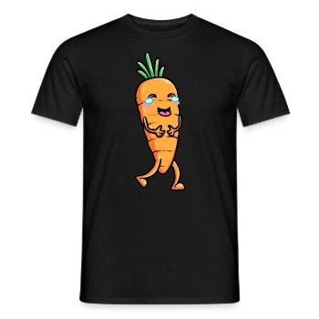 Carotte, Émoticône, Légume, Végétalien, Végétarien - T-shirt homme - noir - Devant - AI Model Male 178 light (178cm)