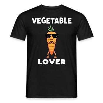 Amateur de légumes, Carotte, Végétalien, Végétarien - T-shirt homme - noir - Devant - AI Model Male 178 light (178cm)
