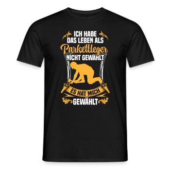 Leben als Parkettleger Bodenleger - Männer T-Shirt - Schwarz - Vorne - AI Model Male 178 light (178cm)