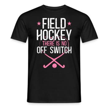 Hockey sur gazon, hockey sur gazon, il y a - T-shirt homme - noir - Devant - AI Model Male 178 light (178cm)