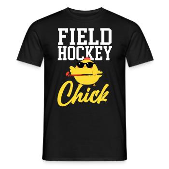 Field Hockey Chicken Field Hockey - Männer T-Shirt - Schwarz - Vorne - AI Model Male 178 light (178cm)