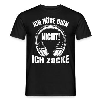 Video Spiele Kann Dich Nicht Hören Ich Zocke - Männer T-Shirt - Schwarz - Vorne - AI Model Male 178 light (178cm)