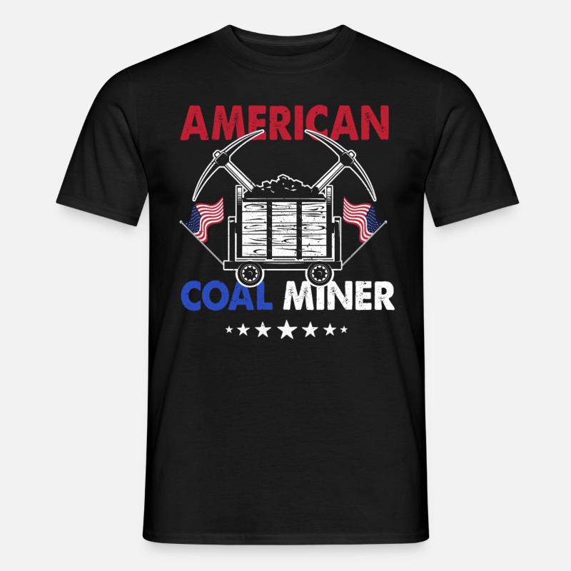 American Coal Miner - Männer T-Shirt - Schwarz