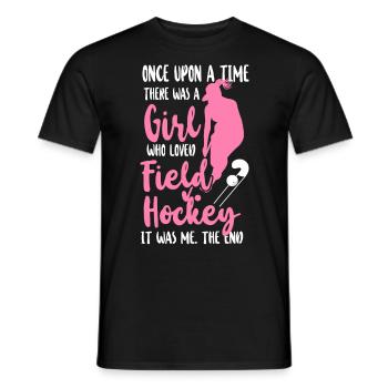 Field Hockey Once Upon A Time - Men's T-Shirt - black - Front - AI Model Male 178 light (178cm)