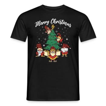 Merry Christmas - Männer T-Shirt - Schwarz - Vorne - AI Model Male 178 light (178cm)