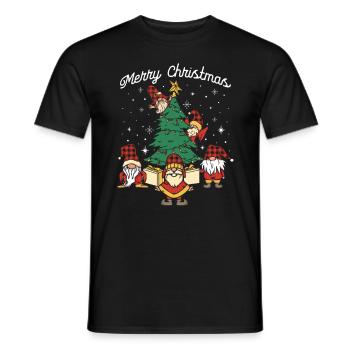 Merry Christmas - Männer T-Shirt - Schwarz - Vorne - AI Model Male 178 light (178cm)