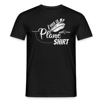 Vacation Travel Quote - This Is My Plane - Men's T-Shirt - black - Front - AI Model Male 178 light (178cm)