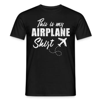 Vacation Travel Quote - This Is My Airplane - Men's T-Shirt - black - Front - AI Model Male 178 light (178cm)