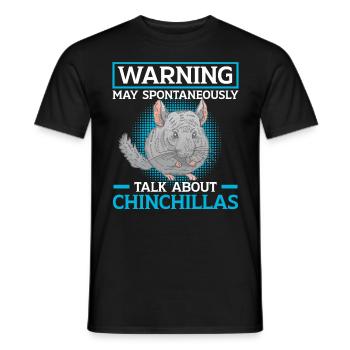 Parlez de chinchilla, rongeur, souris laineuse - T-shirt homme - noir - Devant - AI Model Male 178 light (178cm)