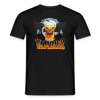 Vambier Vampire Beer Halloween Party Funny Costume - Men's T-Shirt - black - Front - AI Model Male 178 light (178cm)