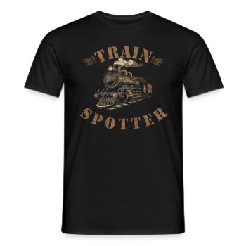 Trainspotter und Zug Fan - Männer T-Shirt - Schwarz - Vorne - AI Model Male 178 light (178cm)