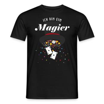 Kartenmagie Kartenzauber Kartentricks Kartenspiel - Männer T-Shirt - Schwarz - Vorne - AI Model Male 178 light (178cm)