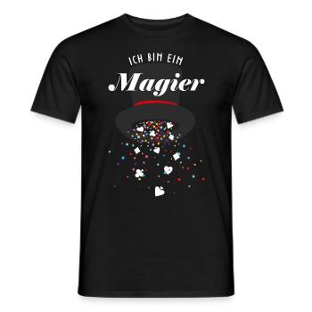 Magier Kartenmagie Kartenzauber Trickkünstler - Männer T-Shirt - Schwarz - Vorne - AI Model Male 178 light (178cm)
