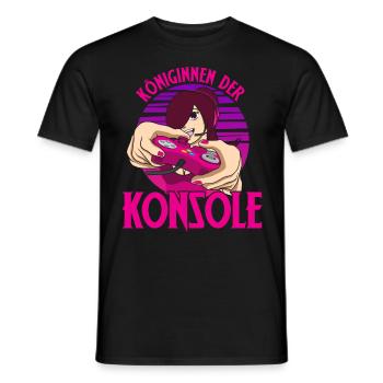 Königinnen der Konsole Zocken Frauen Video Spiel - Männer T-Shirt - Schwarz - Vorne - AI Model Male 178 light (178cm)