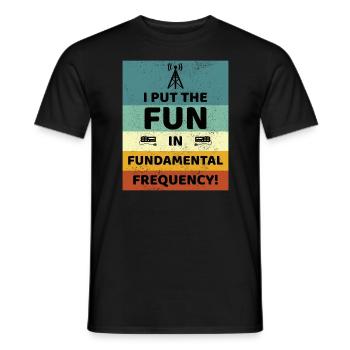 Amusez-vous avec la radio amateur à fréquence fondamentale - T-shirt homme - noir - Devant - AI Model Male 178 light (178cm)