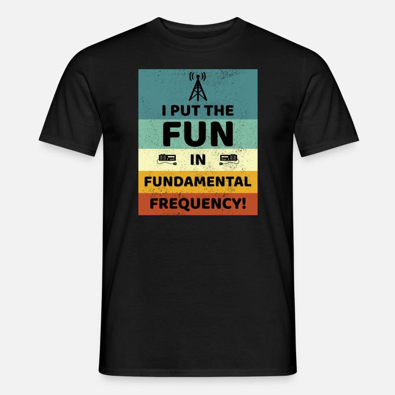 Spaß mit dem Grundfrequenz-Amateurfunk - Männer T-Shirt - Schwarz