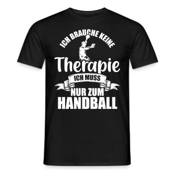 Ich brauche keine Therapie Ich muss nur zum - Männer T-Shirt - Schwarz - Vorne - AI Model Male 178 light (178cm)