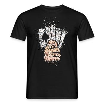Card Tricks Illusionist Card Magic Card Game - Men's T-Shirt - black - Front - AI Model Male 178 light (178cm)