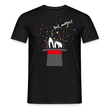 Got Magic Magic Magic Hat Bunny Illusionist Stage Magician - Men's T-Shirt - black - Front - AI Model Male 178 light (178cm)