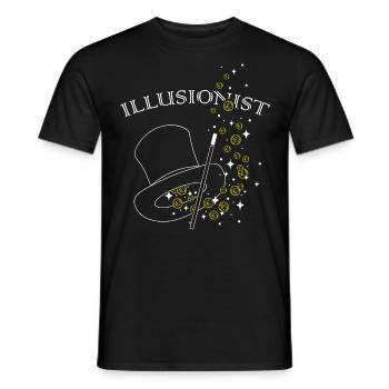 Illusionniste, Chapeau de sorcier, Trickster, Magicien amateur - T-shirt homme - noir - Devant - AI Model Male 178 light (178cm)