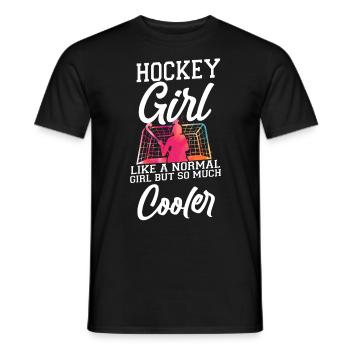 Hockey Sur Gazon Hockey Fille Comme Un - T-shirt homme - noir - Devant - AI Model Male 178 light (178cm)