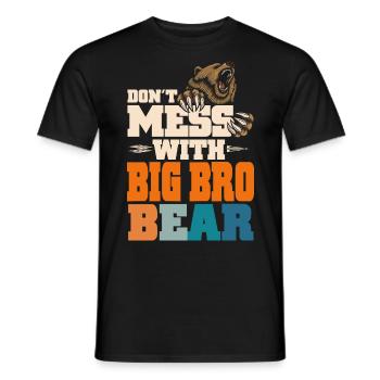 Don't Mess With Big Bro - Männer T-Shirt - Schwarz - Vorne - AI Model Male 178 light (178cm)