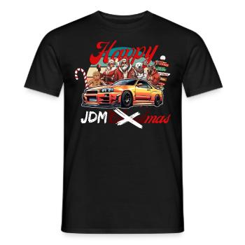 Jdm christmas edition / Tuning Mechanic Costume - Men's T-Shirt - black - Front - AI Model Male 178 light (178cm)