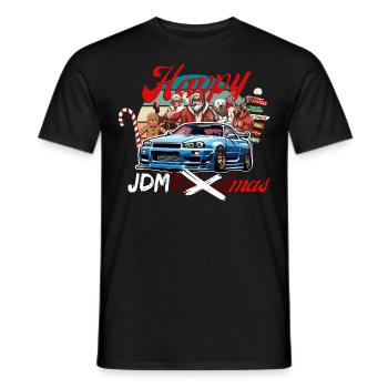 Jdm christmas edition / Tuning Mechanic Costume - Men's T-Shirt - black - Front - AI Model Male 178 light (178cm)