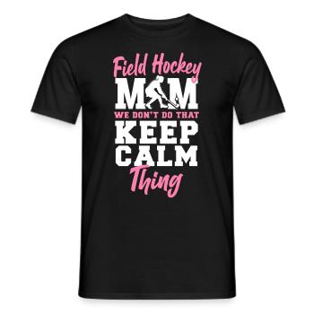 Maman de hockey sur gazon Maman de hockey sur gazon - T-shirt homme - noir - Devant - AI Model Male 178 light (178cm)