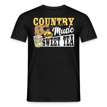 Süßer Tee Eistee Country-Musik und süßer Tee - Männer T-Shirt - Schwarz - Vorne - AI Model Male 178 light (178cm)