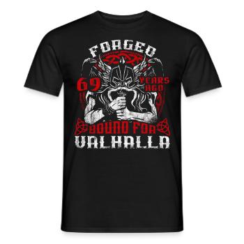 Forgé il y a 00 ans pour le 00e anniversaire du Valhalla - T-shirt homme - noir - Devant - AI Model Male 178 light (178cm)