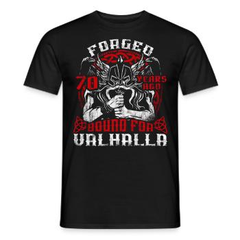 Forged 00 Years Ago For Valhalla 00. Geburtstag - Männer T-Shirt - Schwarz - Vorne - AI Model Male 178 light (178cm)